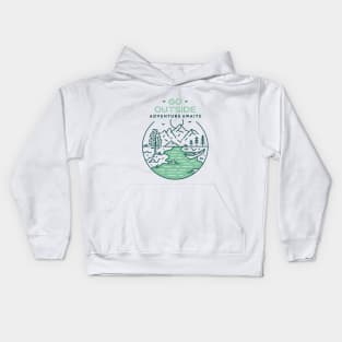 Go Outside Adventure Awaits 1 Kids Hoodie